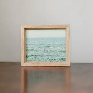 Olas y pétalos en cuadro botánico