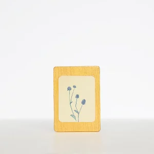 Imán ramo flores cianotipia